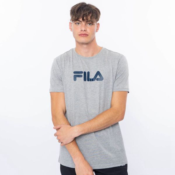 Fila Mono Deckle Men's T-Shirts - Grey,NZ 95-21507